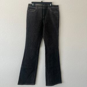 Lafayette 148 New York Bootcut Jeans Women's 2 Black‎ Denim 5-Pockets Zip Fly